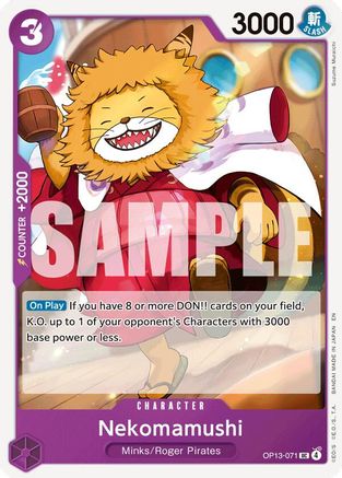 Nekomamushi (OP13-071) [Carrying On His Will] One Piece Single Bandai