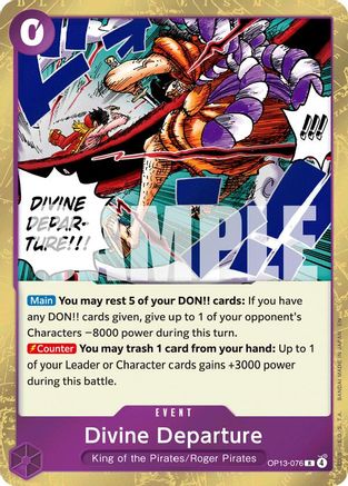 Divine Departure (OP13-076) [Carrying On His Will] Foil One Piece Single Bandai