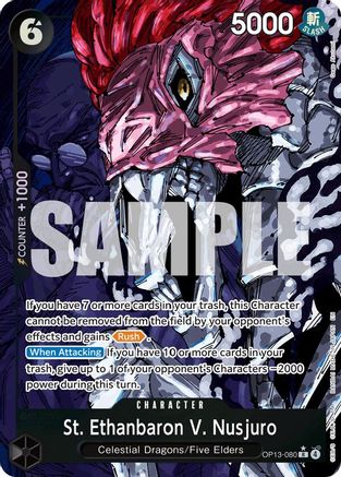St. Ethanbaron V. Nusjuro (Alternate Art) (OP13-080) [Carrying On His Will] Foil One Piece Single Bandai
