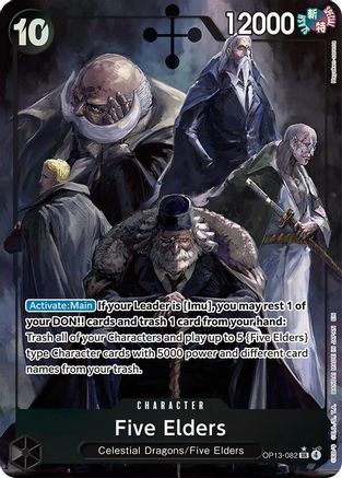 Five Elders (Alternate Art) (OP13-082) [Carrying On His Will] Foil One Piece Single Bandai