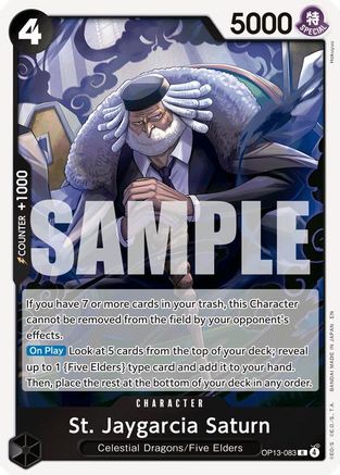 St. Jaygarcia Saturn (OP13-083) [Carrying On His Will] Foil One Piece Single Bandai