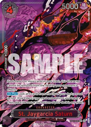 St. Jaygarcia Saturn (Parallel) (OP13-083) [Carrying On His Will] Foil One Piece Single Bandai