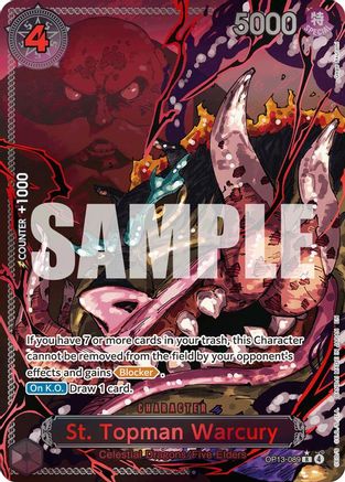 St. Topman Warcury (Parallel) (OP13-089) [Carrying On His Will] Foil One Piece Single Bandai