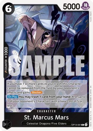 St. Marcus Mars (OP13-091) [Carrying On His Will] Foil One Piece Single Bandai