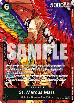 St. Marcus Mars (Alternate Art) (OP13-091) [Carrying On His Will] Foil One Piece Single Bandai