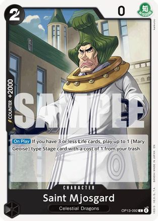 Saint Mjosgard (OP13-092) [Carrying On His Will] One Piece Single Bandai
