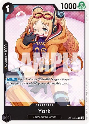 York (OP13-094) [Carrying On His Will] One Piece Single Bandai