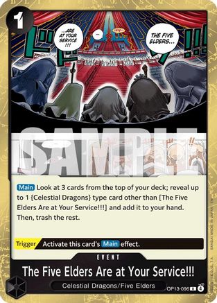 The Five Elders Are at Your Service!!! (OP13-096) [Carrying On His Will] Foil One Piece Single Bandai