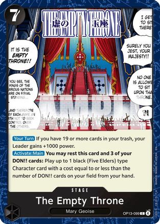 The Empty Throne (OP13-099) [Carrying On His Will] One Piece Single Bandai
