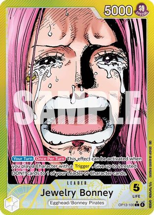 Jewelry Bonney (100) (Alternate Art) (OP13-100) [Carrying On His Will] Foil One Piece Single Bandai