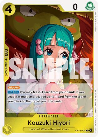 Kouzuki Hiyori (OP13-104) [Carrying On His Will] Foil One Piece Single Bandai