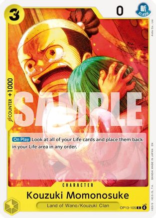 Kouzuki Momonosuke (OP13-105) [Carrying On His Will] One Piece Single Bandai