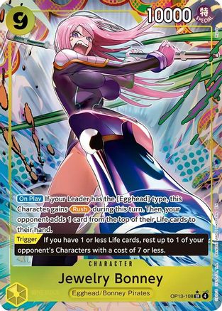 Jewelry Bonney (108) (Alternate Art) (OP13-108) [Carrying On His Will] Foil One Piece Single Bandai