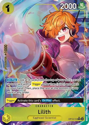 Lilith (Alternate Art) (OP13-113) [Carrying On His Will] Foil One Piece Single Bandai