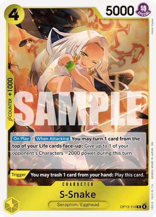 S-Snake (OP13-114) [Carrying On His Will] Foil One Piece Single Bandai