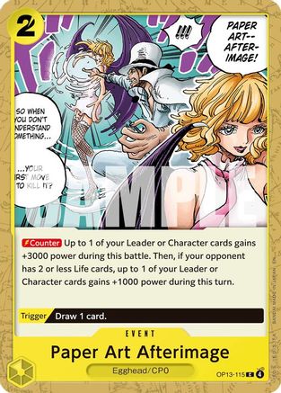 Paper Art Afterimage (OP13-115) [Carrying On His Will] One Piece Single Bandai
