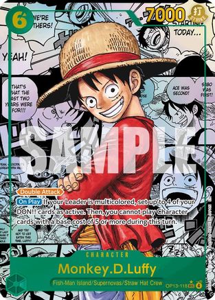 Monkey.D.Luffy (118) (Manga) (OP13-118) [Carrying On His Will] Foil One Piece Single Bandai