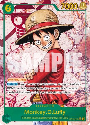 Monkey.D.Luffy (118) (Parallel) (OP13-118) [Carrying On His Will] Foil One Piece Single Bandai