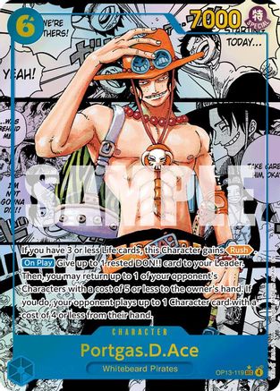Portgas.D.Ace (119) (Manga) (OP13-119) [Carrying On His Will] Foil One Piece Single Bandai