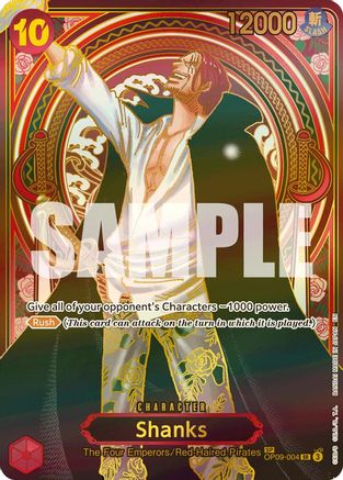 Shanks - OP09-004 (SP) (Gold) (OP09-004) [Carrying On His Will] Foil One Piece Single Bandai