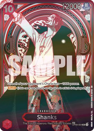 Shanks - OP09-004 (SP) (Silver) (OP09-004) [Carrying On His Will] Foil One Piece Single Bandai