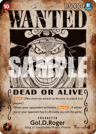 Gol.D.Roger - OP09-118 (SP) (Wanted Poster) (OP09-118) [Carrying On His Will] Foil One Piece Single Bandai