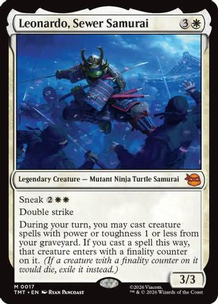 Leonardo, Sewer Samurai (TMT-017) [Teenage Mutant Ninja Turtles] MTG Single Wizards of the Coast