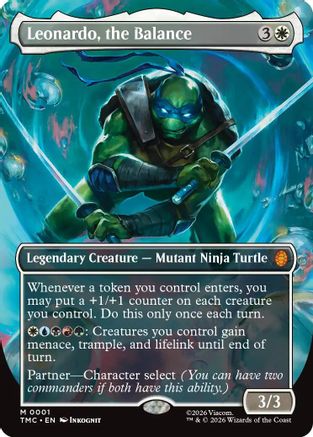 Leonardo, the Balance (0001) (TMC-001) [Commander: Teenage Mutant Ninja Turtles] Foil MTG Single Wizards of the Coast