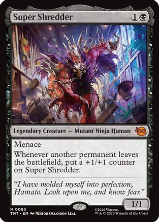 Super Shredder (TMT-083) [Teenage Mutant Ninja Turtles] Foil MTG Single Wizards of the Coast