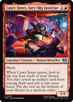 Casey Jones, Jury-Rig Justiciar (TMT-087) [Teenage Mutant Ninja Turtles] Foil MTG Single Wizards of the Coast