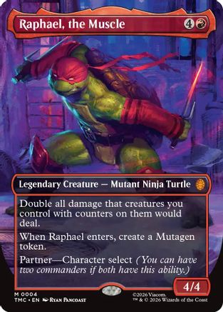 Raphael, the Muscle (0004) (TMC-004) [Commander: Teenage Mutant Ninja Turtles] Foil MTG Single Wizards of the Coast