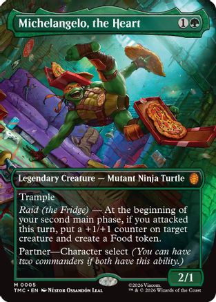 Michelangelo, the Heart (0005) (TMC-005) [Commander: Teenage Mutant Ninja Turtles] Foil MTG Single Wizards of the Coast