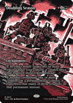 Doubling Season (PZA-011) [Teenage Mutant Ninja Turtles Eternal-Legal] Foil MTG Single Wizards of the Coast