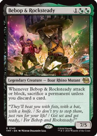 Bebop & Rocksteady (TMT-140) [Teenage Mutant Ninja Turtles] Foil MTG Single Wizards of the Coast