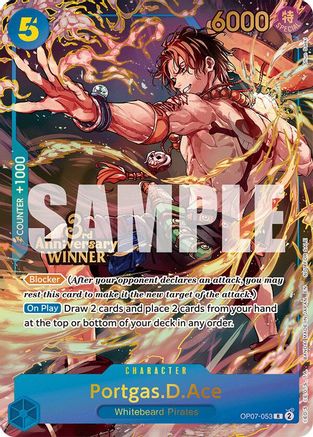 Portgas.D.Ace - OP07-053 (3rd Anniversary Winner) (OP07-053) [One Piece Promotion Cards] Foil One Piece Single Bandai