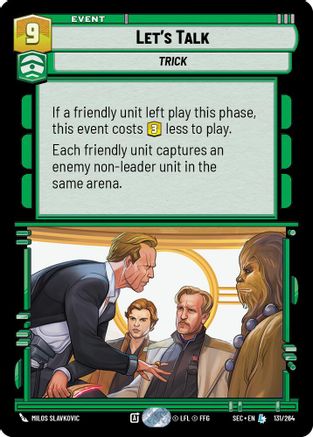 Let's Talk (131/264) [Secrets of Power] Star Wars: Unlimited Single Disney