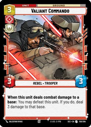 Valiant Commando (150/264) [Secrets of Power] Star Wars: Unlimited Single Disney