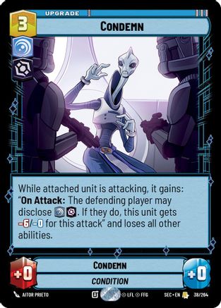 Condemn (38/264) [Secrets of Power] Star Wars: Unlimited Single Disney