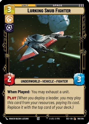 Lurking Snub Fighter (189/264) [Secrets of Power] Star Wars: Unlimited Single Disney
