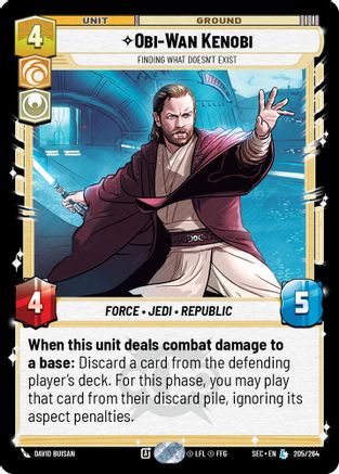 Obi-Wan Kenobi - Finding What Doesn't Exist (205/264) [Secrets of Power] Star Wars: Unlimited Single Disney