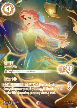 Ariel - Ethereal Voice (Iconic) (241/204) [Whispers in the Well] Holofoil Lorcana Single Disney