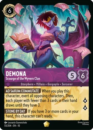 Demona - Scourge of the Wyvern Clan (55/204) [Whispers in the Well] Lorcana Single Disney