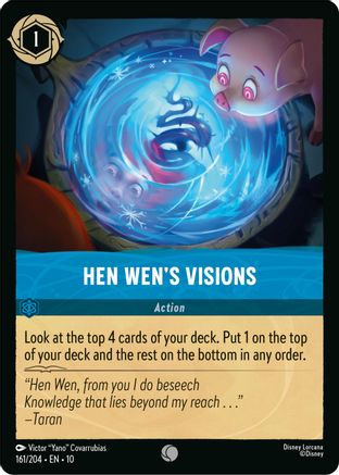 Hen Wen's Visions (161/204) [Whispers in the Well] Lorcana Single Disney