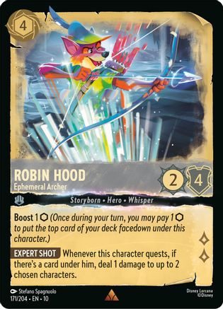 Robin Hood - Ephemeral Archer (171/204) [Whispers in the Well] Cold Foil Lorcana Single Disney