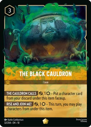 The Black Cauldron (32/204) [Whispers in the Well] Cold Foil Lorcana Single Disney
