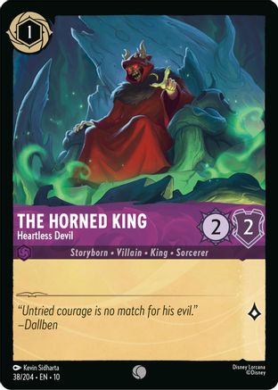 The Horned King - Heartless Devil (38/204) [Whispers in the Well] Cold Foil Lorcana Single Disney