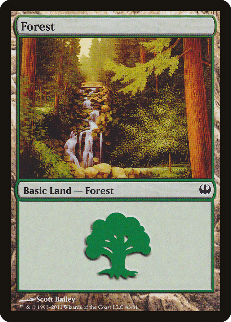 Forest (43) (DDG-043) [Misc] Duel Decks: Knights vs. Dragons MTG Single Wizards of the Coast