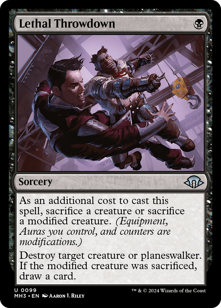 Lethal Throwdown (MH3-099) [Modern Horizons 3] Foil MTG Single Modern Horizons 3