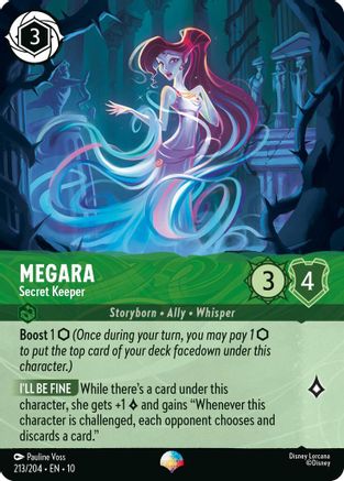 Megara - Secret Keeper (Epic) (213/204) [Whispers in the Well] Holofoil Lorcana Single Disney
