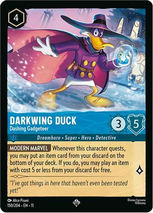 Darkwing Duck - Dashing Gadgeteer (150/204) [Winterspell] Lorcana Single Disney
